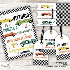 Kit Imprimible Autos F1 Vintage