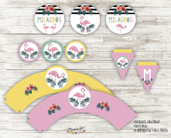 Kit imprimible Flamencos - comprar online