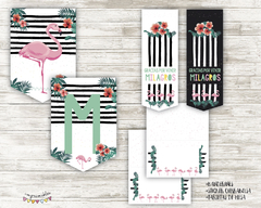 Kit imprimible Flamencos - Imprimibles