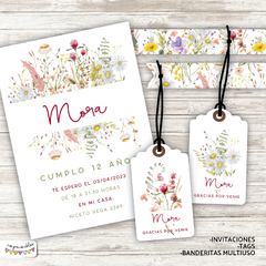 Kit Imprimible Flores silvestres acuarela