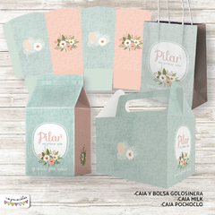 Imagen de Kit Imprimible Flores Nórdicas en verde