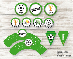 Kit imprimible Futbol - comprar online