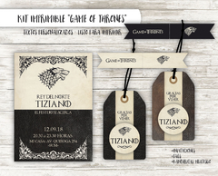 Kit imprimible Game of Thrones