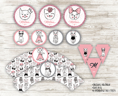 Kit imprimible Gatita y amigos - comprar online