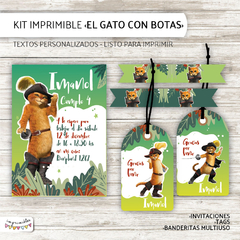 Kit imprimible El gato con botas