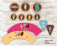 Kit imprimible Helados - comprar online