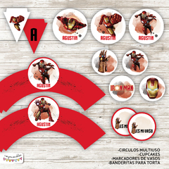 Kit Imprimible Ironman acuarela