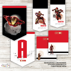 Kit Imprimible Ironman acuarela