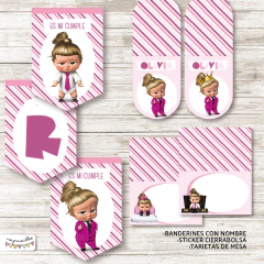 Kit Imprimible Jefa en pañales - Imprimibles