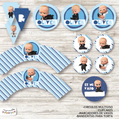 Kit Imprimible Jefe en pañales - comprar online