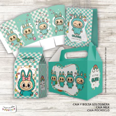 Imagen de Kit Imprimible Labubu verde menta