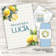 Kit Imprimible Limones acuarela - tienda online