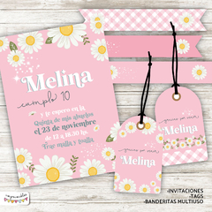 Kit Imprimible Margaritas en rosa