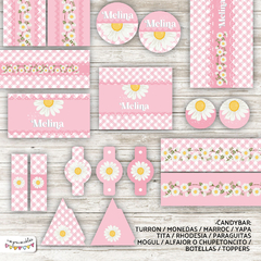 Kit Imprimible Margaritas en rosa