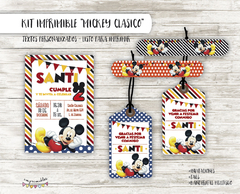 Kit imprimible Mickey clásico