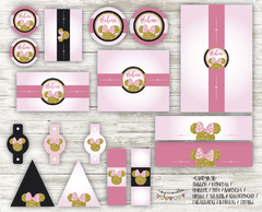 Kit imprimible Minnie Glitter en internet