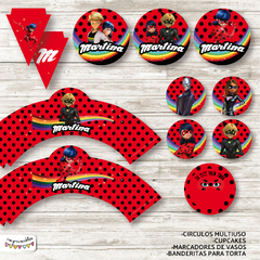 Kit imprimible Miraculous Lady Bug - comprar online