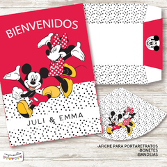 Kit imprimible Mickey y Minnie clásico