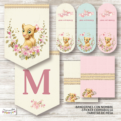 Kit imprimible Nala - Rey Leon - Imprimibles
