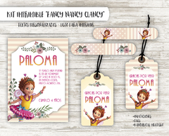 Kit imprimible Fancy Nancy Clancy