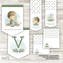 Kit Primera Comunión - Bautismo Nene acuarela