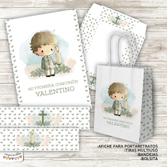 Kit Primera Comunión - Bautismo Nene acuarela