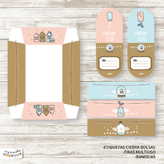 Kit imprimible Navidad tonos pastel en internet