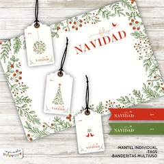 Kit imprimible Desayuno Navidad Tradicional