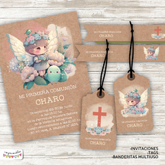 Kit Primera Comunión - Bautismo Nena acuarela 5