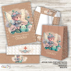 Kit Primera Comunión - Bautismo Nena acuarela 5