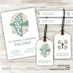 Kit Primera Comunión - Bautismo Paloma