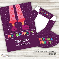 Kit Imprimible Piyama party Pantuflas - tienda online