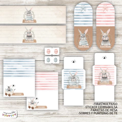 Kit Imprimible Desayuno Pascuas acuarela en internet