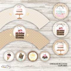 Kit Imprimible Desayuno Pastelería chocolate - comprar online
