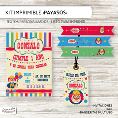 Kit Imprimible Payasos