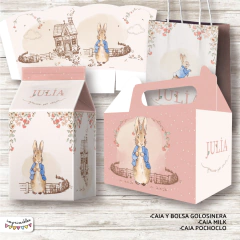 Imagen de Kit imprimible Peter Rabbit en rosa