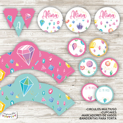 Kit Imprimible Piedras preciosas - comprar online