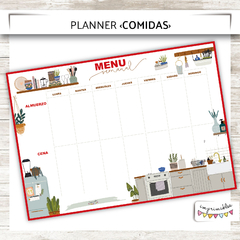 Planner comida  - MENU SEMANAL IMPRIMIBLE