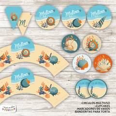 Kit Imprimible Playa y Caracoles - comprar online