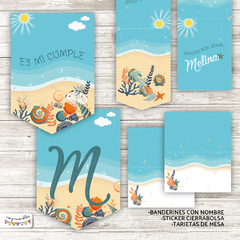 Kit Imprimible Playa y Caracoles - Imprimibles
