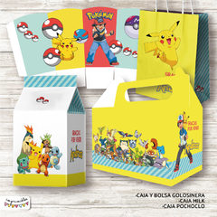 Imagen de Kit imprimible Pokemon multicolor