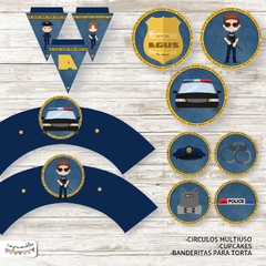 Kit Imprimible Policía - comprar online