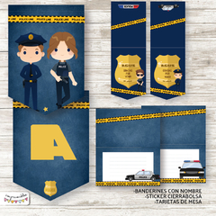Kit Imprimible Policía - Imprimibles