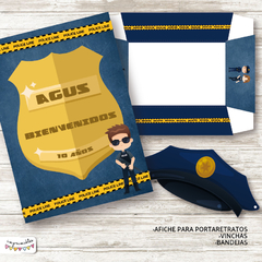 Kit Imprimible Policía - tienda online