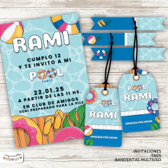 Kit Imprimible Pool Party 2