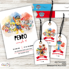 Kit imprimible Paw Patrol acuarela
