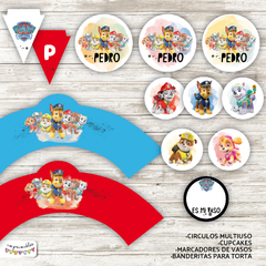 Kit imprimible Paw Patrol acuarela