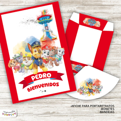 Kit imprimible Paw Patrol acuarela