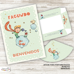 Kit imprimible El Principito fondo verde