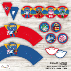 Kit Imprimible Robocar Poli
